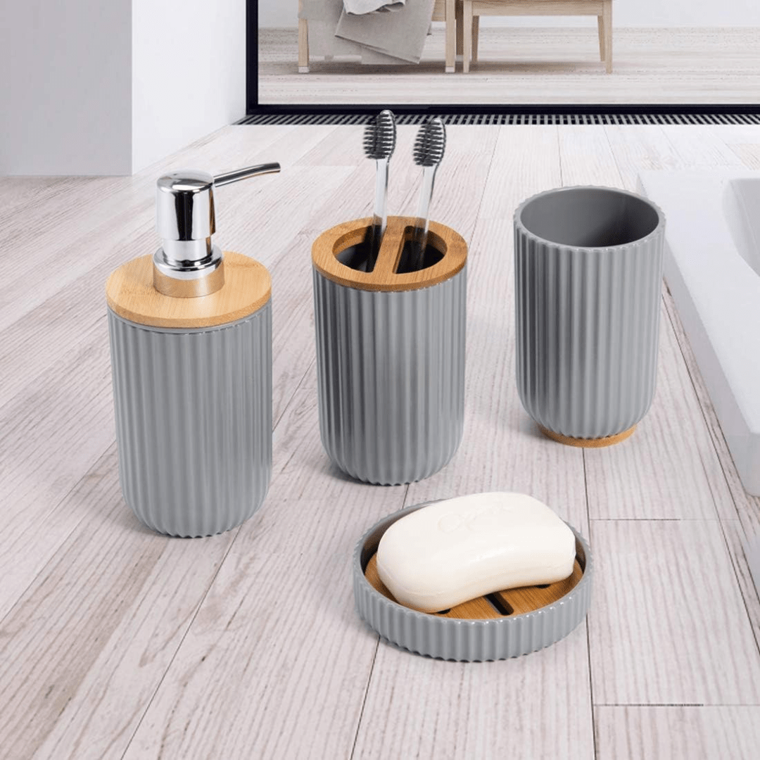 luxury 8-Piece Grey Bathroom Accessories Set
