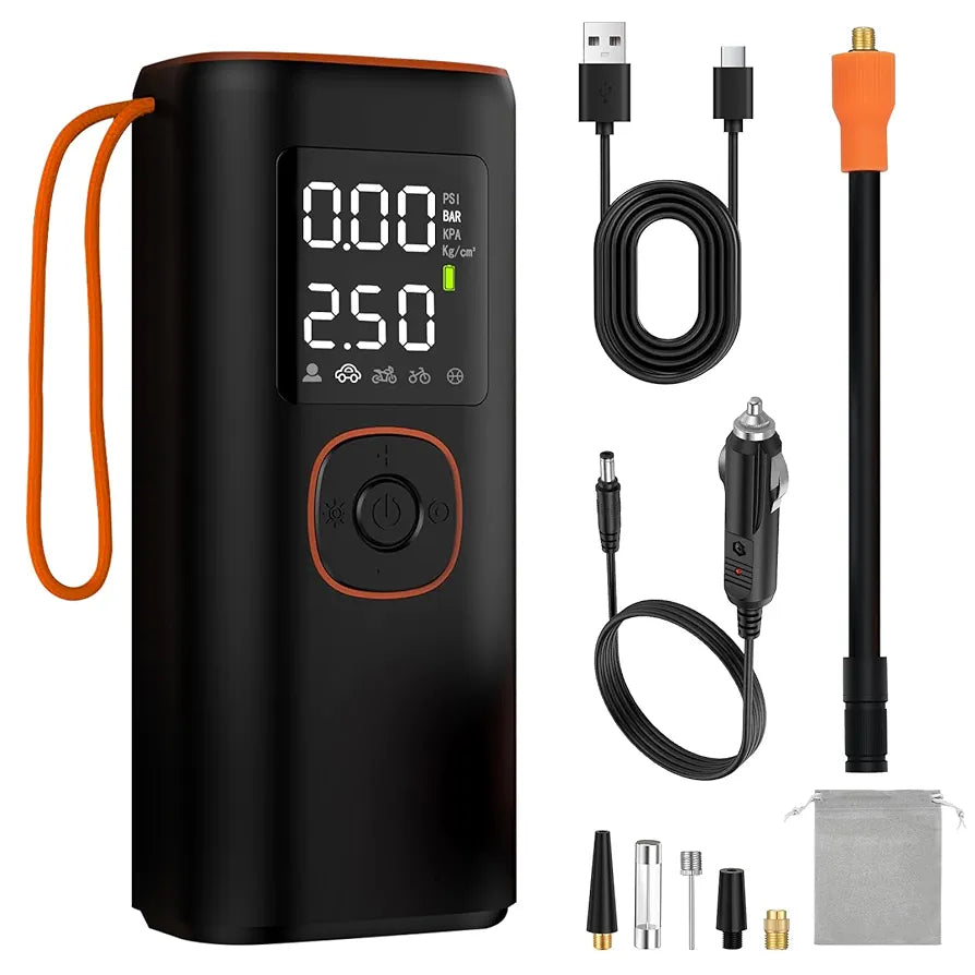 Portable Electric Air Compressor Pump for Car, Bike & Bicycle
