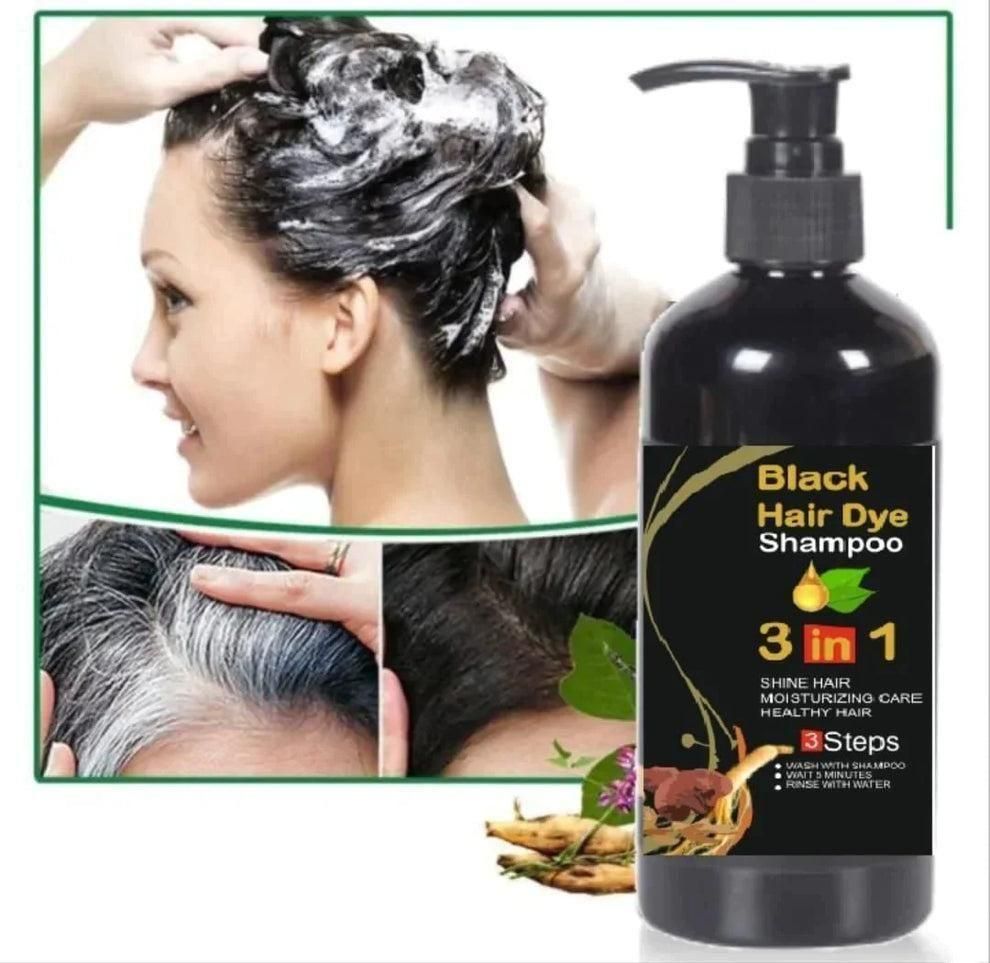 ✨Unisex Instant Black Herbal Hair Dye Shampoo |🔥(Buy 1 Get 1 Free)