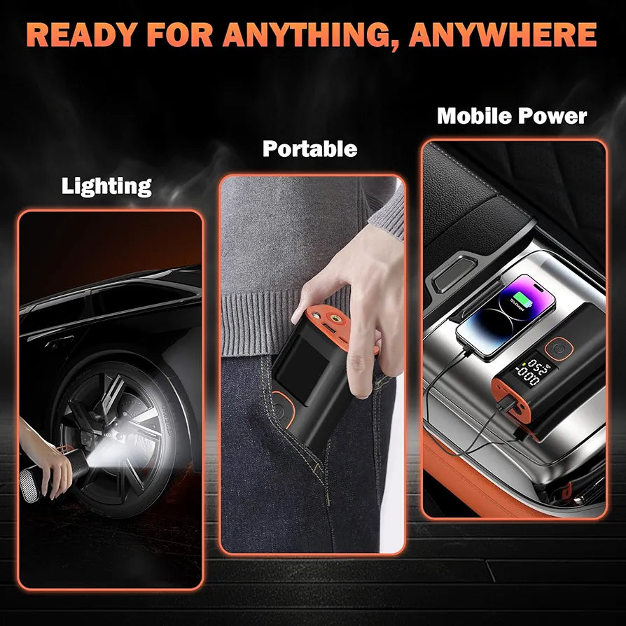 Portable Electric Air Compressor Pump for Car, Bike & Bicycle