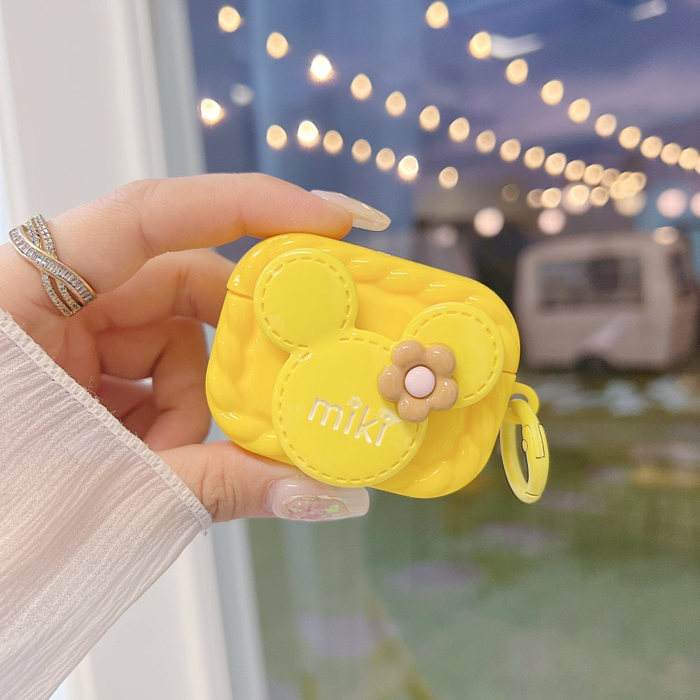 Love Embossed Pattern AirPods Pro 2 Case | PC (Hard) Case with Keychain Hook