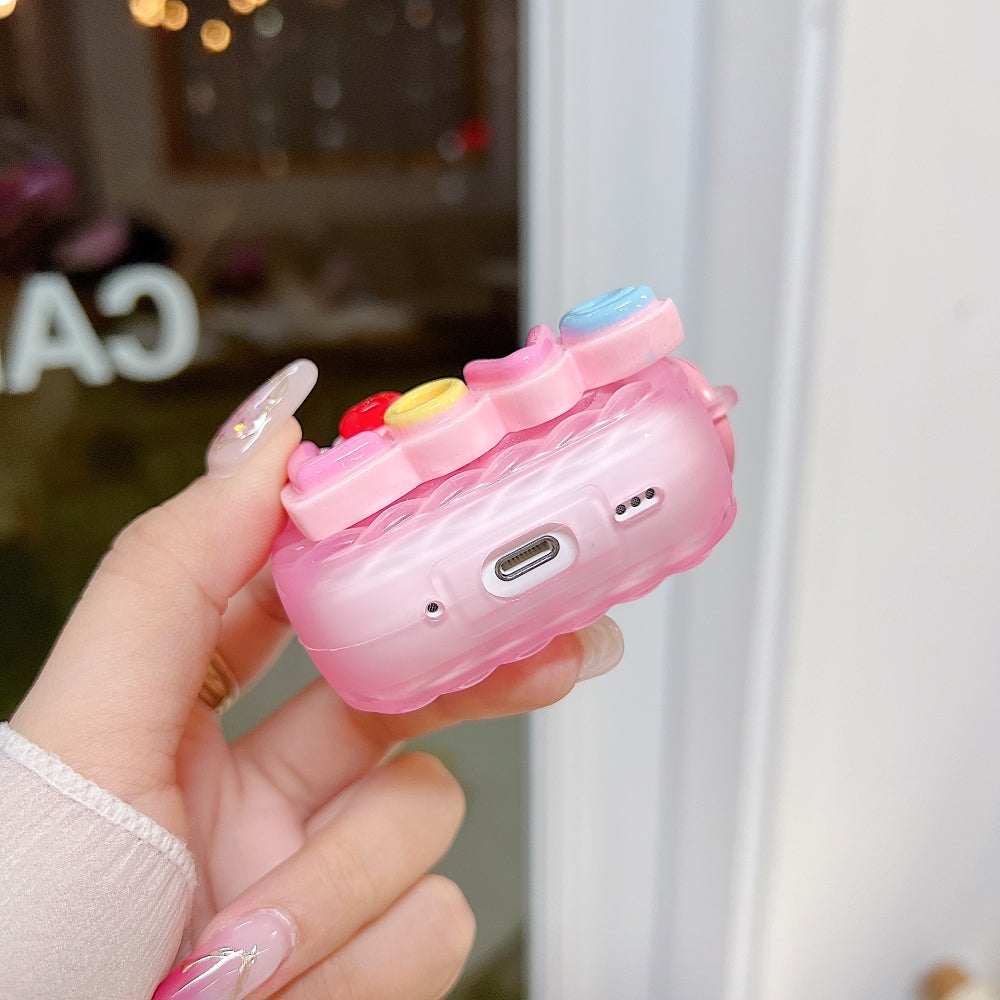 Love Embossed Pattern AirPods Pro 2 Case | PC (Hard) Case with Keychain Hook