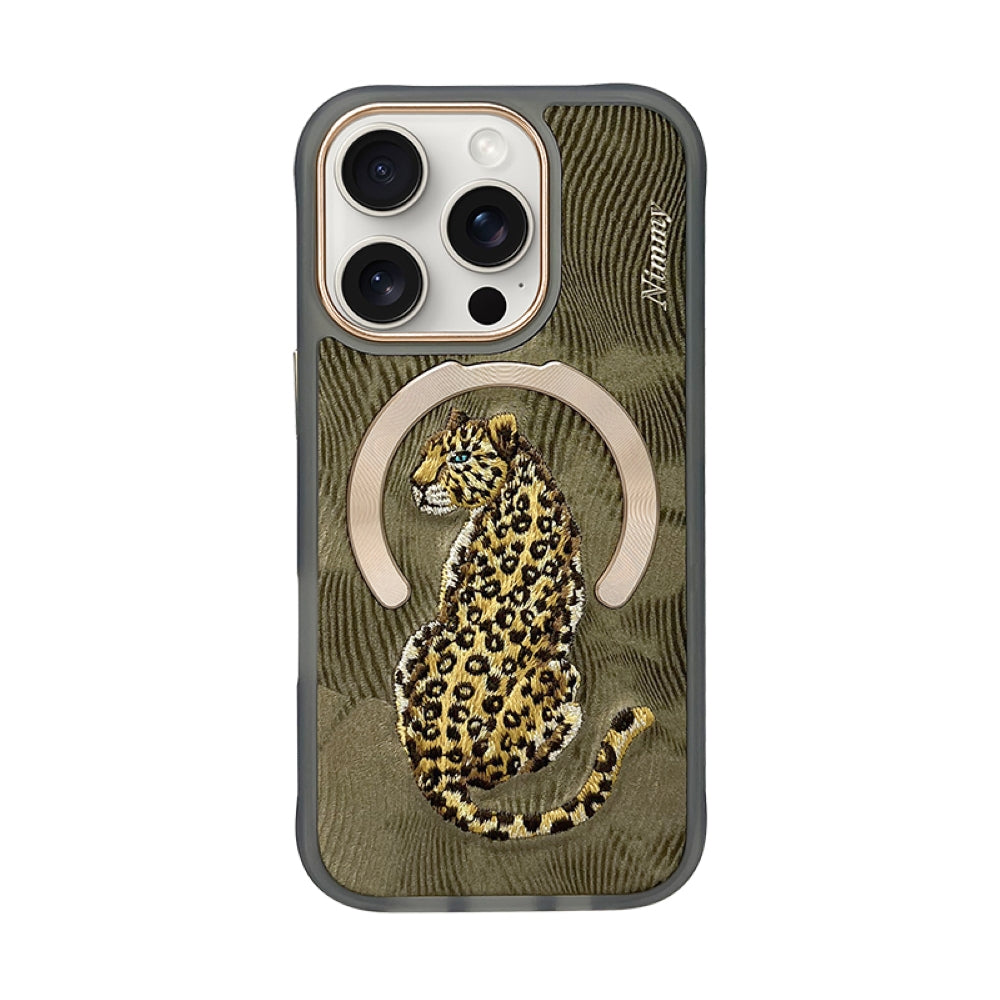 Nimmy Animal 3D Embroidery Leather PC (Hard) Phone Case - iPhone 16