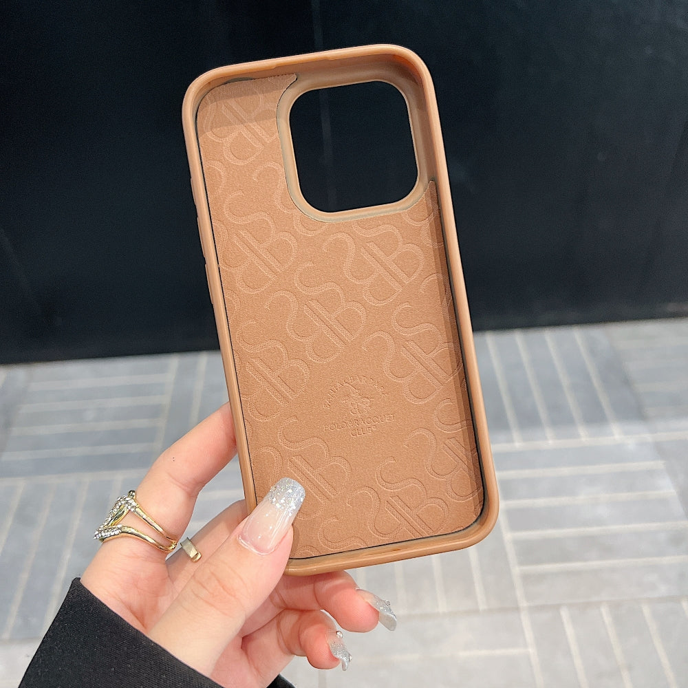 Wireless Charging PU Leather Rugged Kickstand Phone Case - iPhone 16 Pro