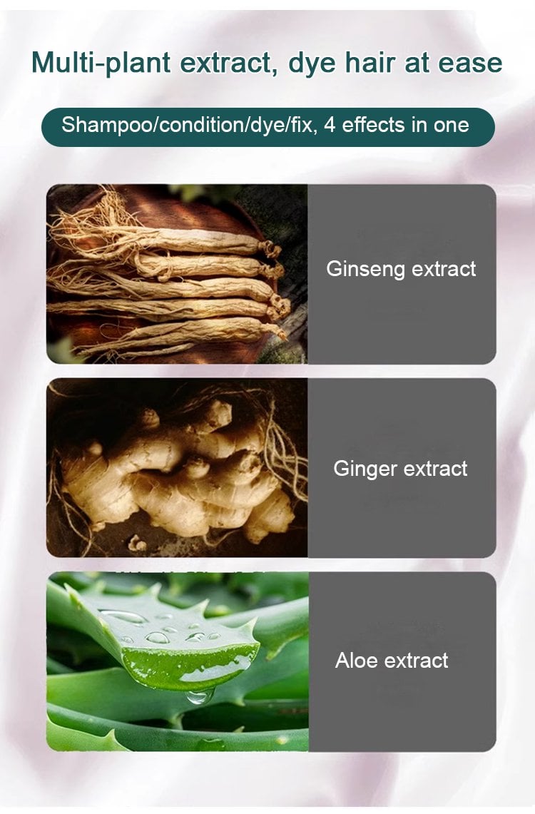 ✨Unisex Instant Black Herbal Hair Dye Shampoo |🔥(Buy 1 Get 1 Free)