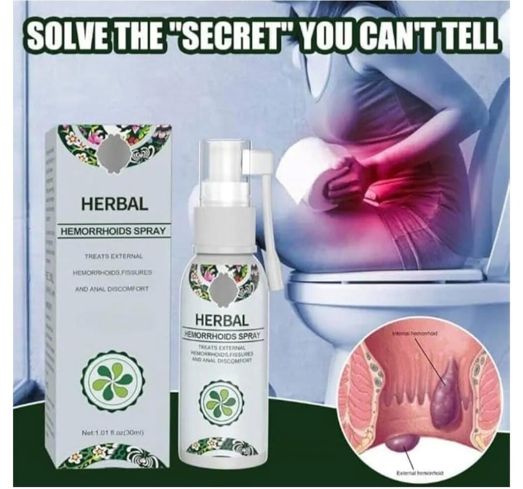 Herbal Piles & Fissure Pain Relief Spray Natural Bawasir Care Oil for Hemorrhoids